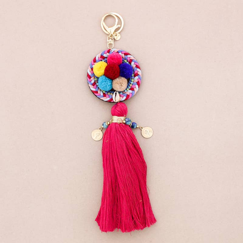 Sonata - Vendita all'ingrosso Portachiavi - Unisex - Portachiavi etnico con pon pon e nappina2