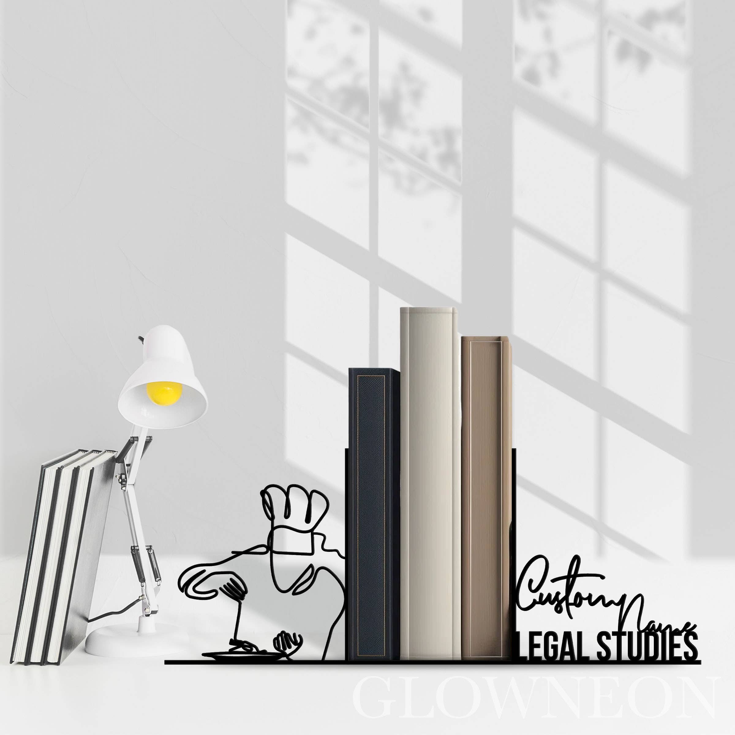 Glow Neon – wholesale Bookend – Personalized Bookend Culinary Arts, Custom Chef Name Bookend0