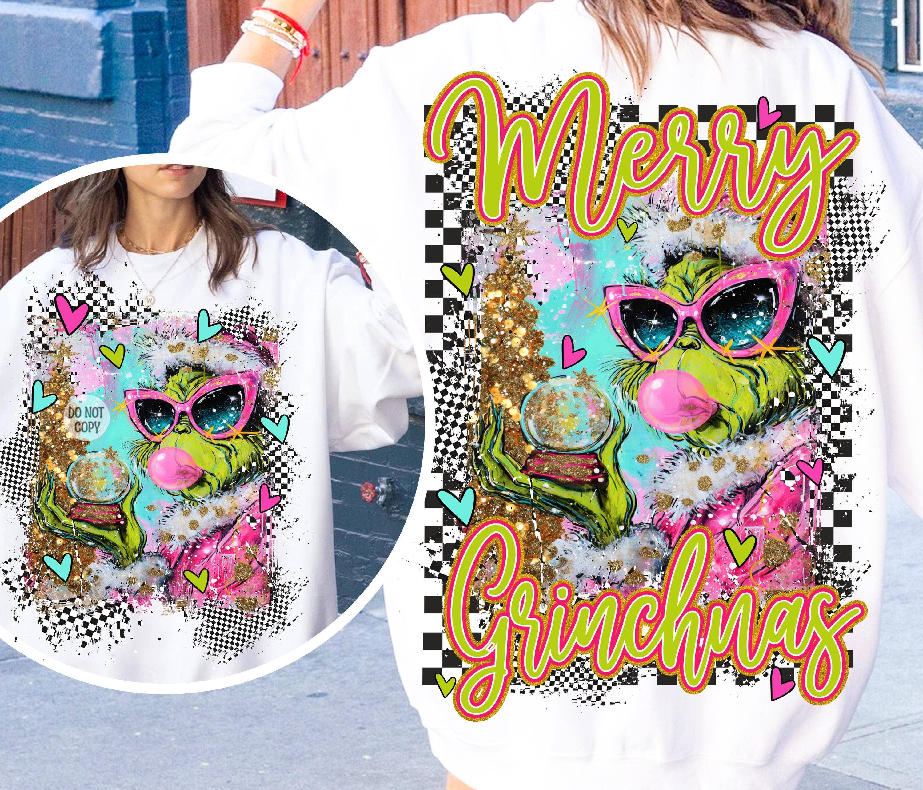 DLT Ecommerce - Wholesale T-Shirt (Graphic) - Women's - Pink Grichmas Christmas Shirt, Funny Christmas Sweatshirt1