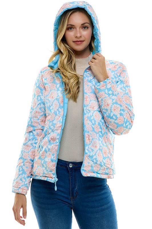 BLUE AGE – Großhandel Pufferjacke – Damen – Wende-Damen-Steppjacke mit Kapuze15