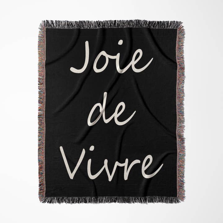 3dRose - Wholesale Throw Blanket - 3dRose, Joie de Vivre, French saying, Blanket0