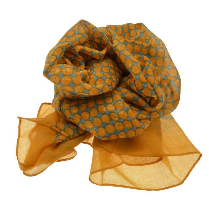 Yellow Spotted Scarf for wholesale by Miss Milly Limited