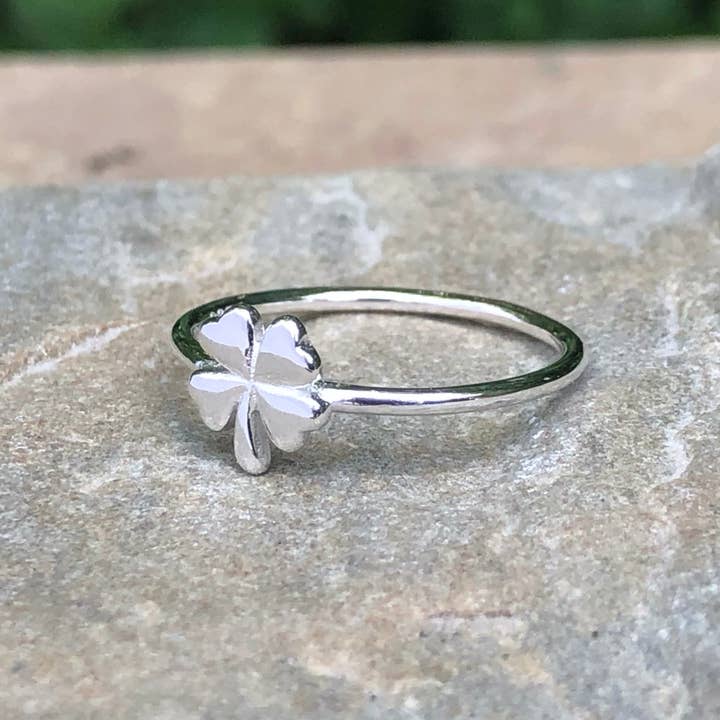 Moonrise Jewelry - Wholesale Band/Stacked Ring - R-17 Four Leaf Clover Ring4