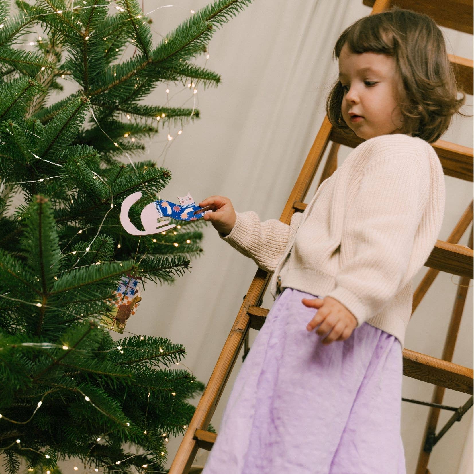 milin – wholesale Tree topper – Charming Cat Christmas tree hanging decoration1