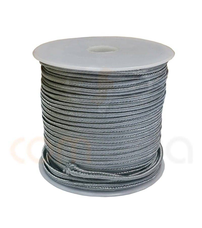 COM FORSA SL - Wholesale Craft Supplies - Flat braided cord 4mm Silver0