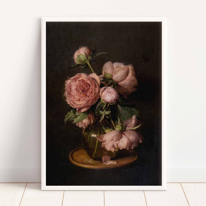 Pink Lemon Decor - Wholesale Kunstprint - Moody Peonies vintage kunstdruk0