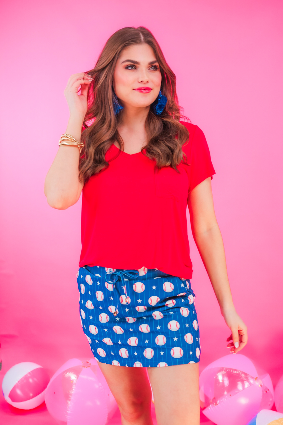 Blue Out Of Your League Skort for wholesale on Faire6