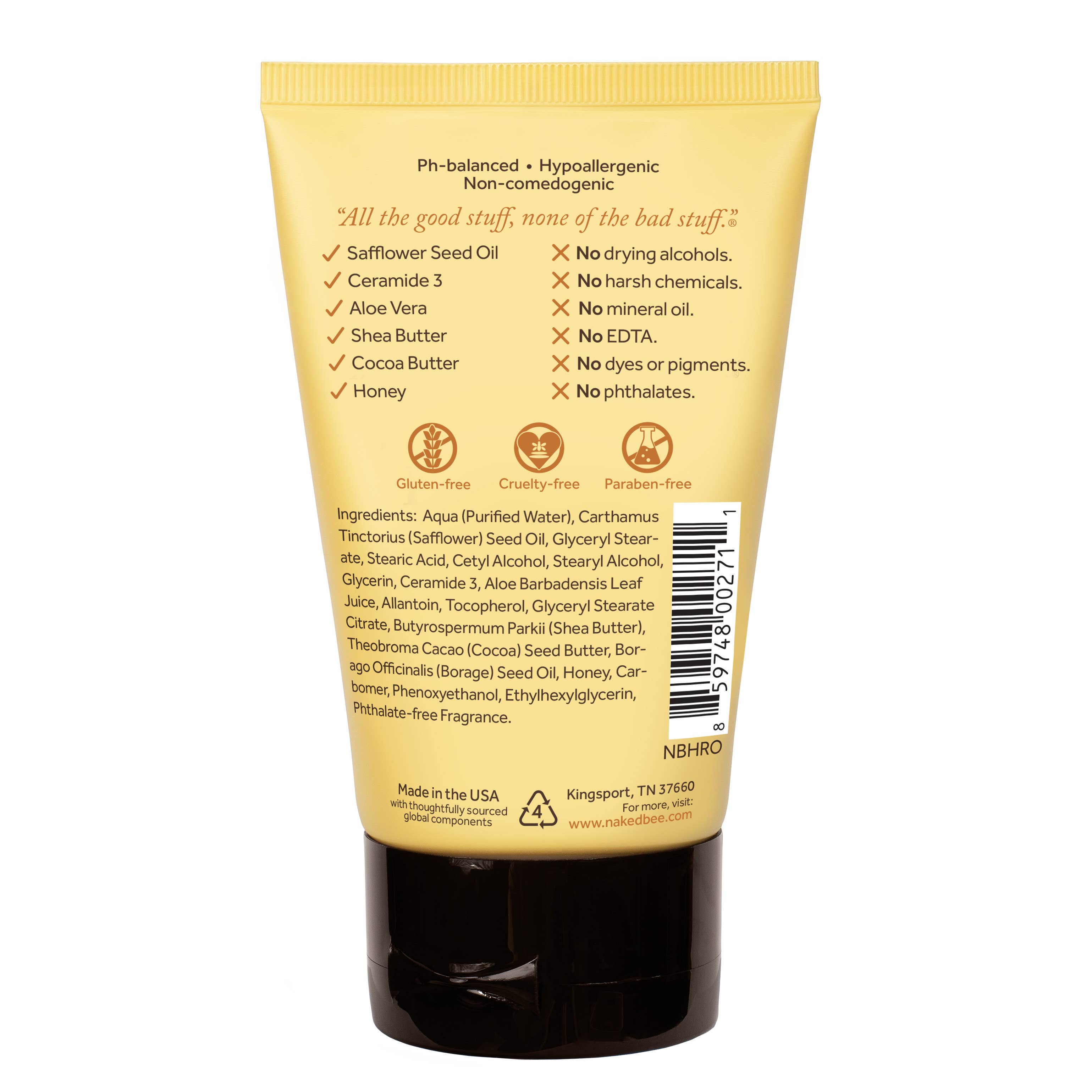 The Naked Bee - Wholesale Hand Cream/Lotion - 3.25 oz. Serious Hand Repair Cream - Orange Blossom Honey1