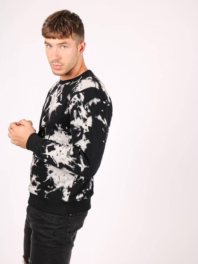 LNP BLACK TIE-DYE JUMPER for wholesale by LIQUOR N POKER