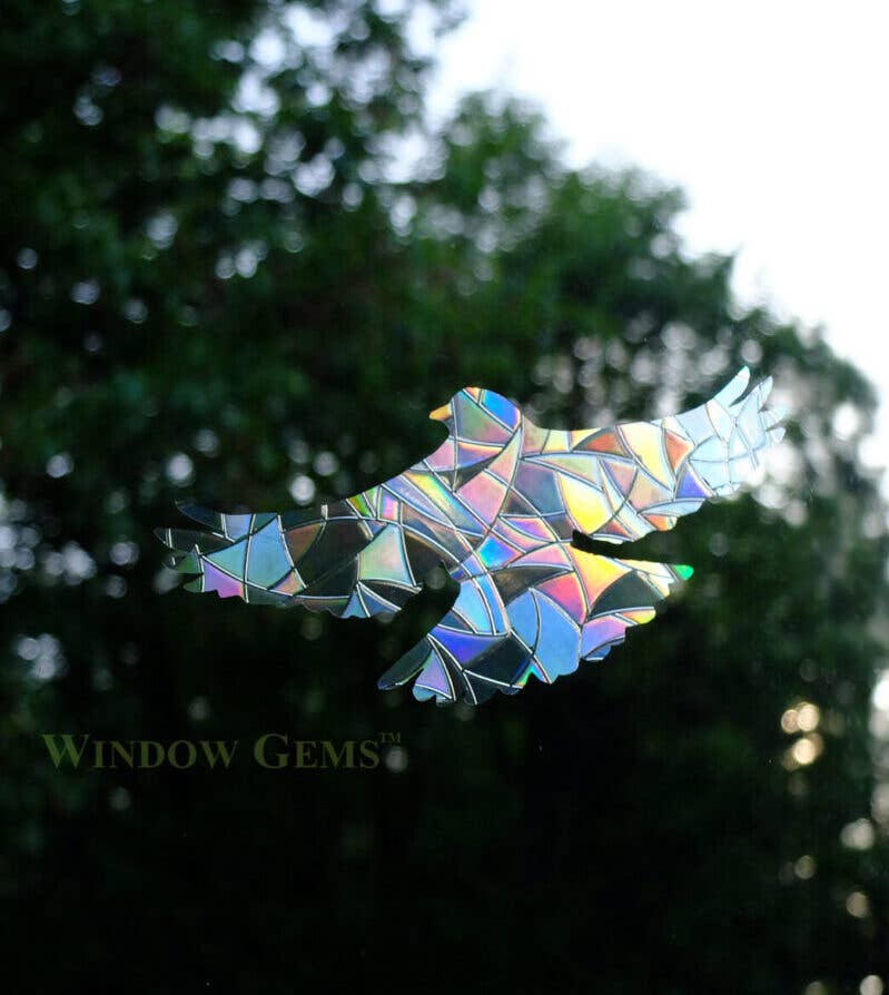 Window Gems - Wholesale Suncatcher - Bird Suncatcher Window Clings - Prismatic - Prevent Strikes2