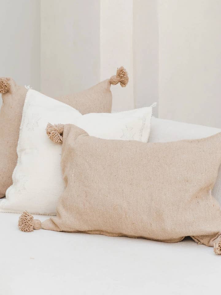 Moroccan PomPom Pillow Cushion,Pillow cover,Handmade Cushion for wholesale by Mikwi