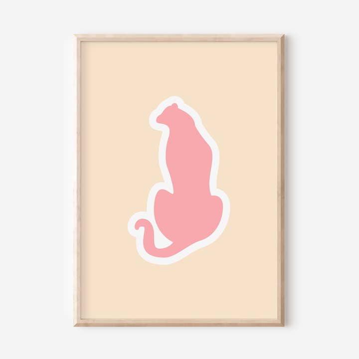 Pink Panther Wall Art Print No117 voor wholesale door el&chic