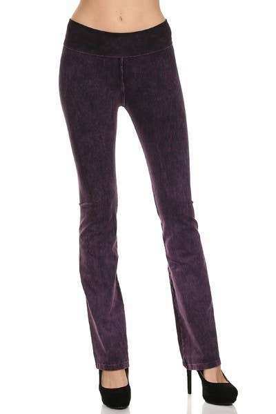 T-Party - Vente Legging de sport/d'intérieur – femme - Pantalon de yoga à taille repliable en minéraux T PARTY1