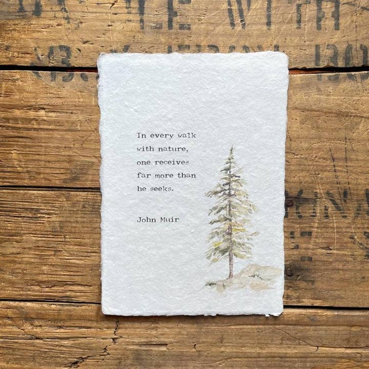 Alison Rose Vintage - Wholesale Art Print - In every walk with nature John Muir quote print