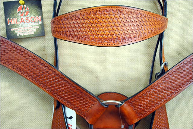 HILASON - Wholesale Horseback Riding Gear - HILASON Western Horse Headstall Breast Collar Set Tack Genuine American Leather | For Horses Headstalls40