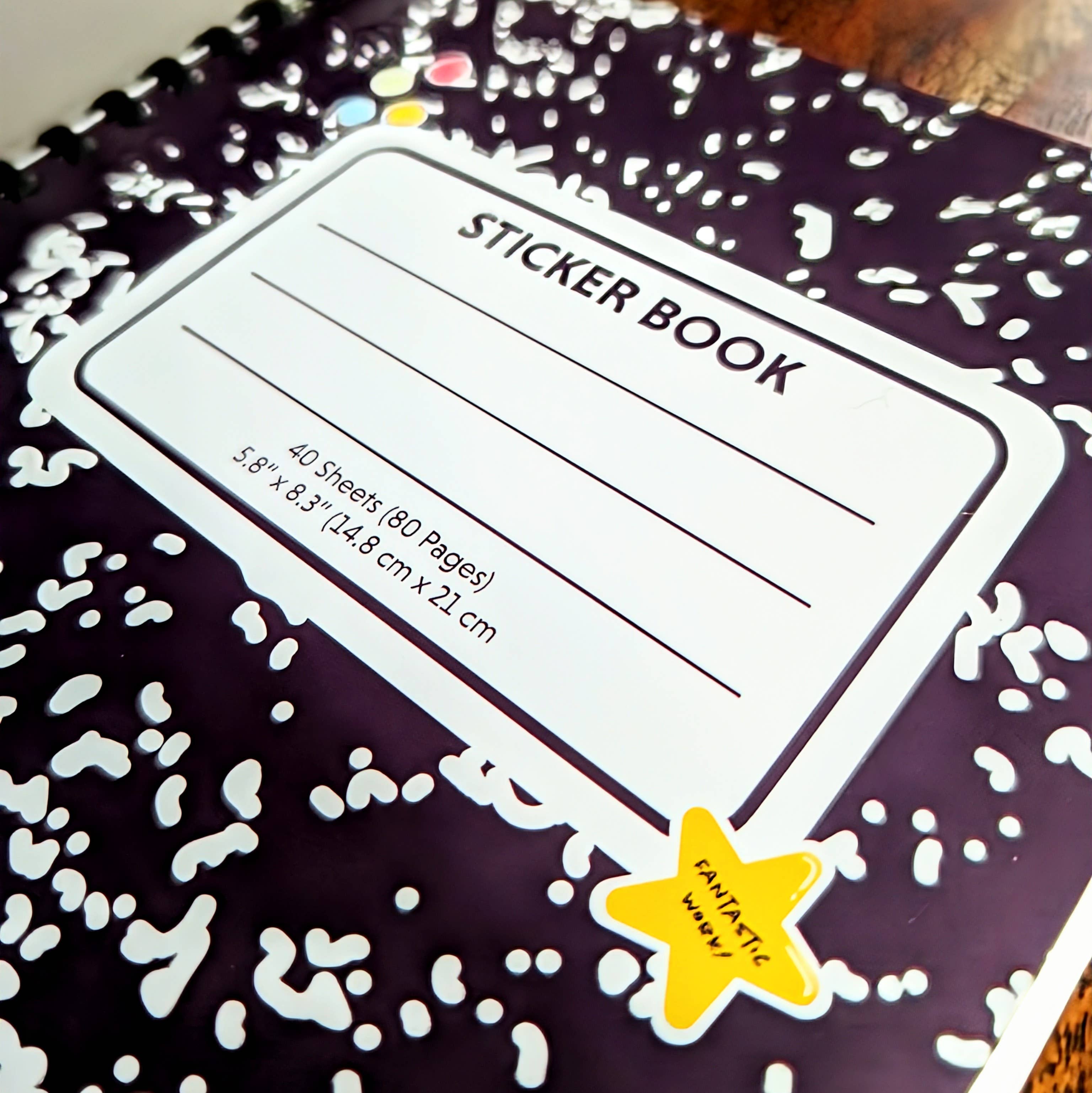 NMC Design Studio - Wholesale Sticker - Composition Sticker Book - Reusable Sticker Storage3