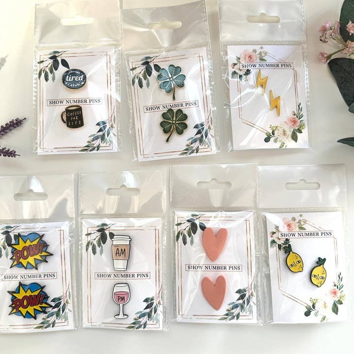 The Blissful Equestrian - Wholesale Lapel Pin/Button - Saddle Pad Number Pins8