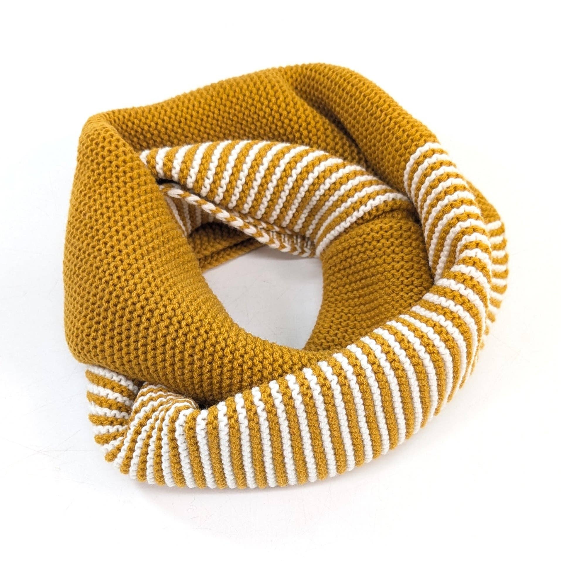 Black Ginger - Wholesale Scarf - Women's - Pandji - Half & Half Double Snood - Mustard4
