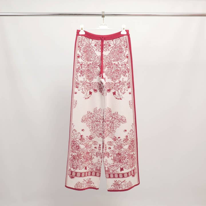 Pantalon large imprimé floral MSJ76904 pour la vente par Cecile Wang