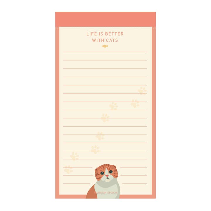 POP Meow Meow Lined Notepad for wholesale by Hadron Epoch Design Studio