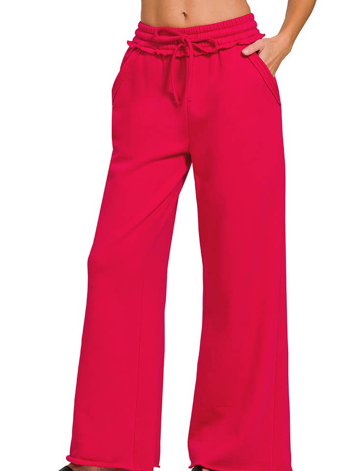 ,...SI-27033 Fleece Exposed Seam Wide Leg Sweatpants and other Purchase Wholesale soft pants. Free Returns & Net 60 Terms on Faire trending on Faire.