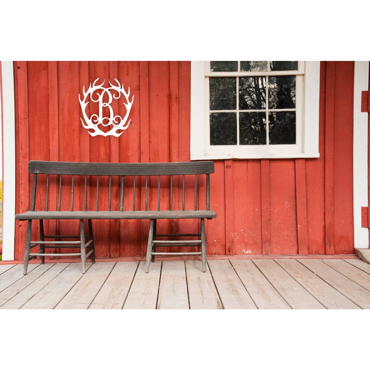 Wholesale Boutique - Wholesale Wall Sign - Antler Wood Monogram- Single Initial1