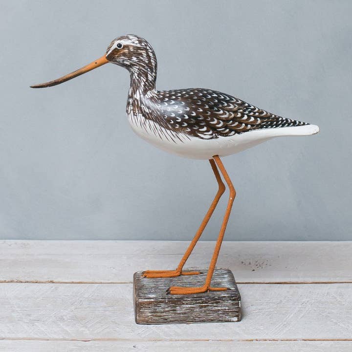 Yellow Legs Greater - Straight - 13"H - Hand Carved Ornament for wholesale by Aviologie