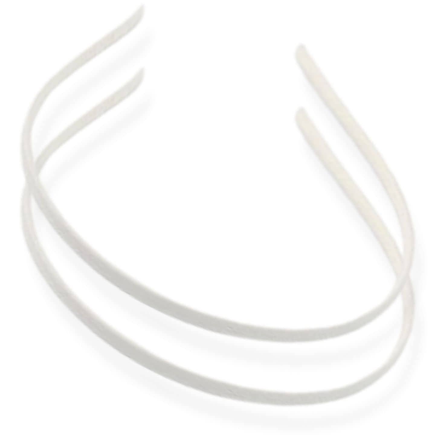 Topkids Accessories – wholesale Fashion headband – women's – 2pc Thin Satin Covered Metal Headbands Hair Bands Alice Bands Ribbon Wrapped Hairbands Head Bands Adult Women Girls Black White Pink Fuchsia0