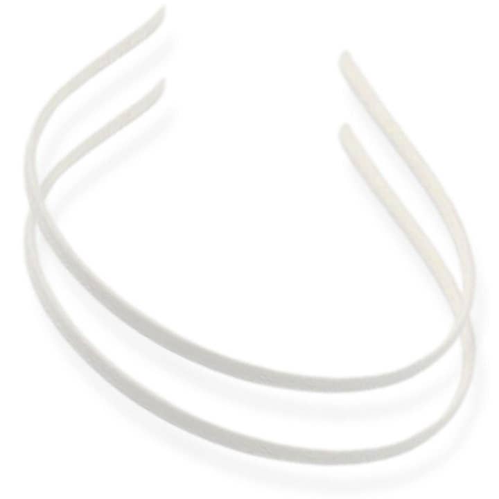 Topkids Accessories – wholesale Fashion headband – women's – 2pc Thin Satin Covered Metal Headbands Hair Bands Alice Bands Ribbon Wrapped Hairbands Head Bands Adult Women Girls Black White Pink Fuchsia