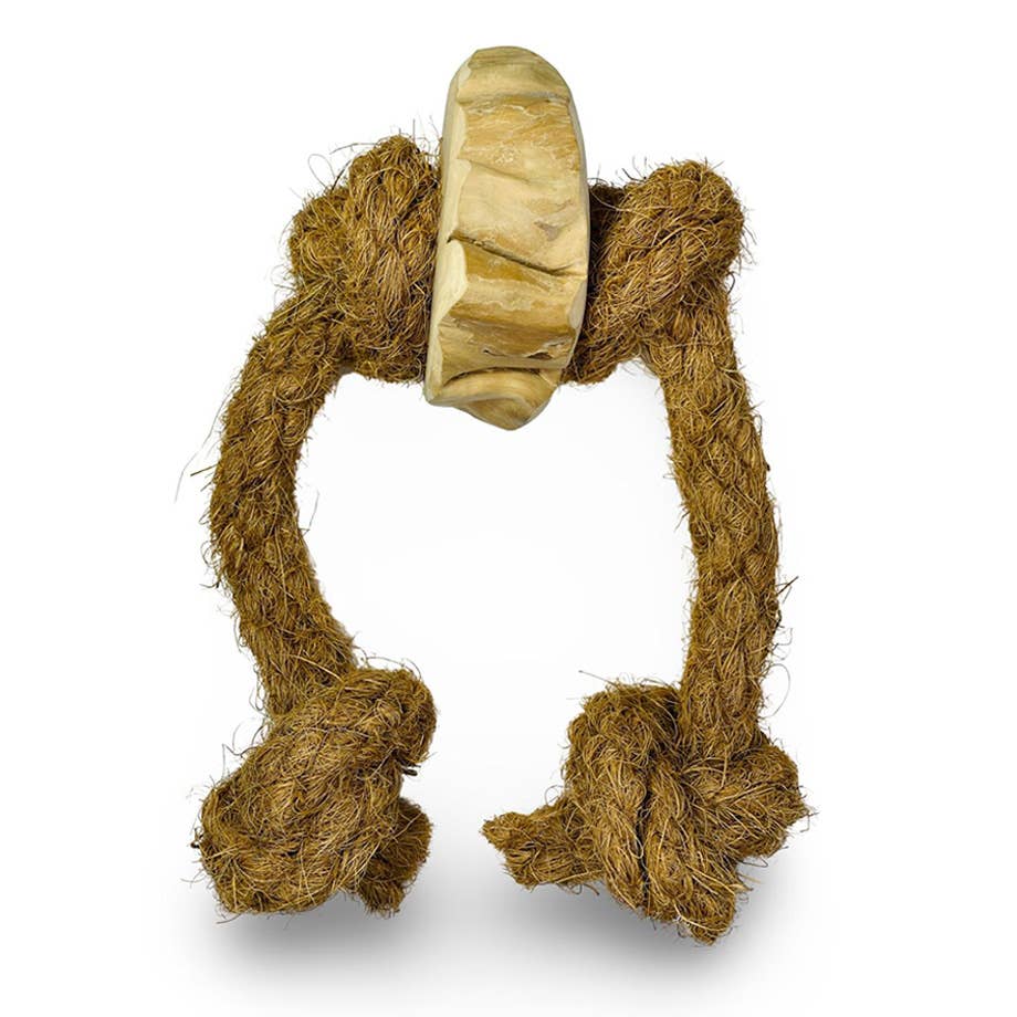 United Pet Brands – wholesale Pet chew toy – Dog – Coffee Wood & Coconut Rope Chew Toy for Dogs0