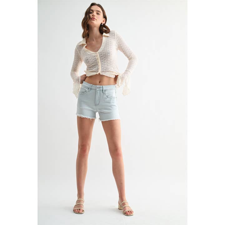 HOCHHAUS-SHORTS ROHER SAUM für den Großhandel von Mica Denim