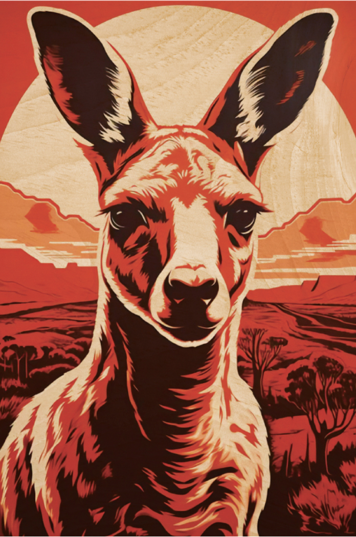 ikonink - Wholesale Postcard - Kangaroo Postcard0