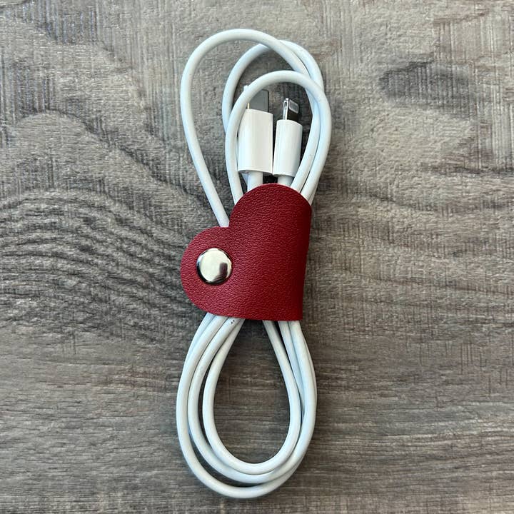 JILLIAN INK LLC - Wholesale Cord Holder - Heart Shaped Snap Cord Organizer for Office or Travel