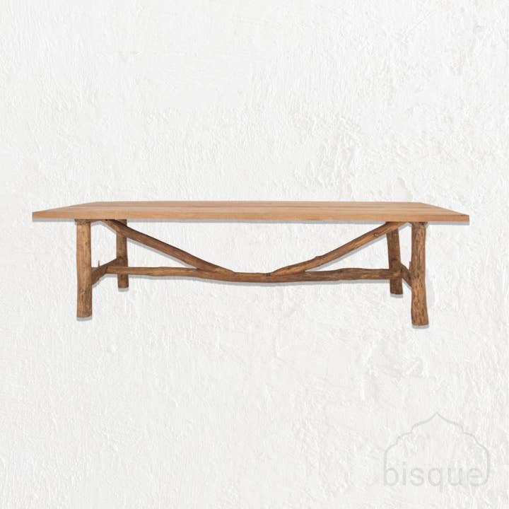 Anyango : Wooden Log Table, Natural. for wholesale by Bisque Traders