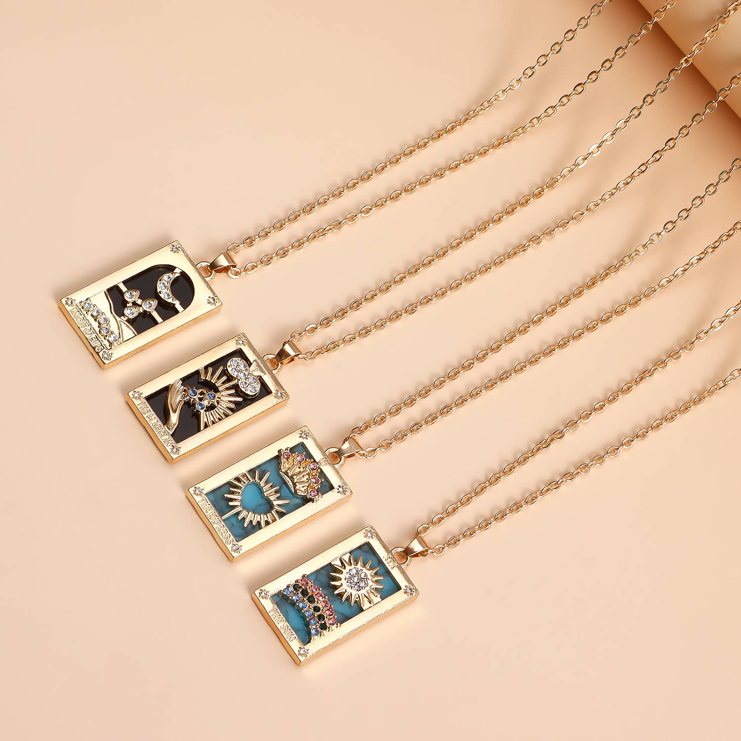 Gemscape UK - Wholesale Pendant/Charm Necklace - Tarot Design Necklace with Crystal - Chic Trendy Jewellery9