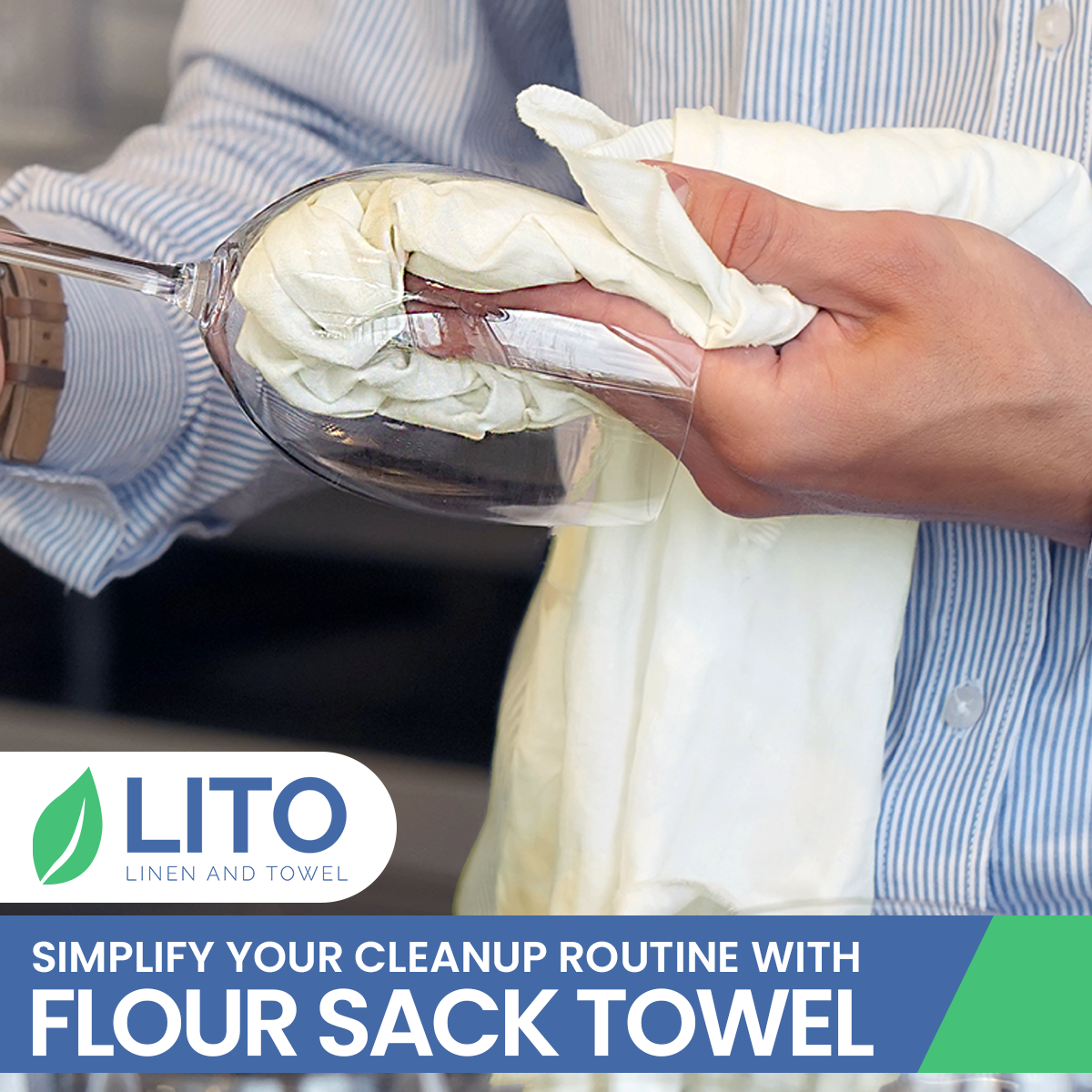 LITO Linen and Towel - Wholesale Tea Towel - Flour Sack Tea Towels 28x28" 100% Cotton Dish Towels Natural1