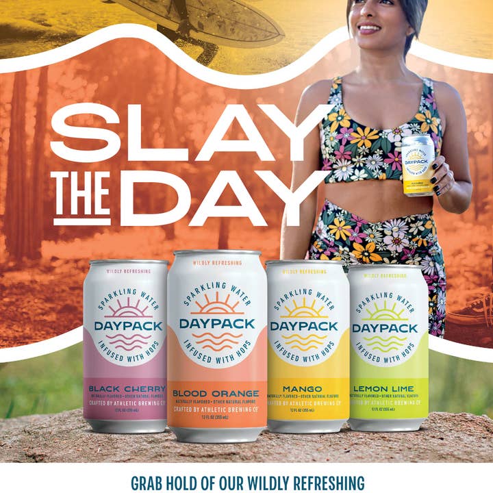 Athletic Brewing Company - Wholesale Sparkling Water - DayPack Sparkling Water - Blood Orange 24 Can Case