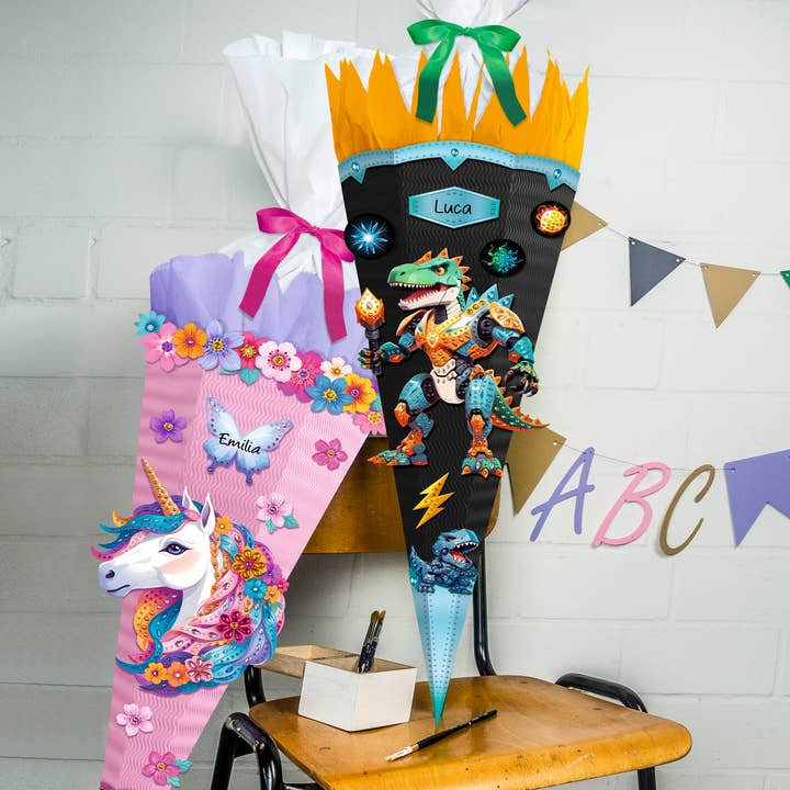 URSUS® / Buntpapierfabrik Ludwig Bähr GmbH & Co. KG - Wholesale DIY Craft Kit - Kids - Diamond Painting Deco Set "Robo T-Rex"3