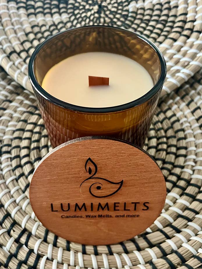 Manzana 12oz Golden Glow Citrine Candle for wholesale by LumiMelts