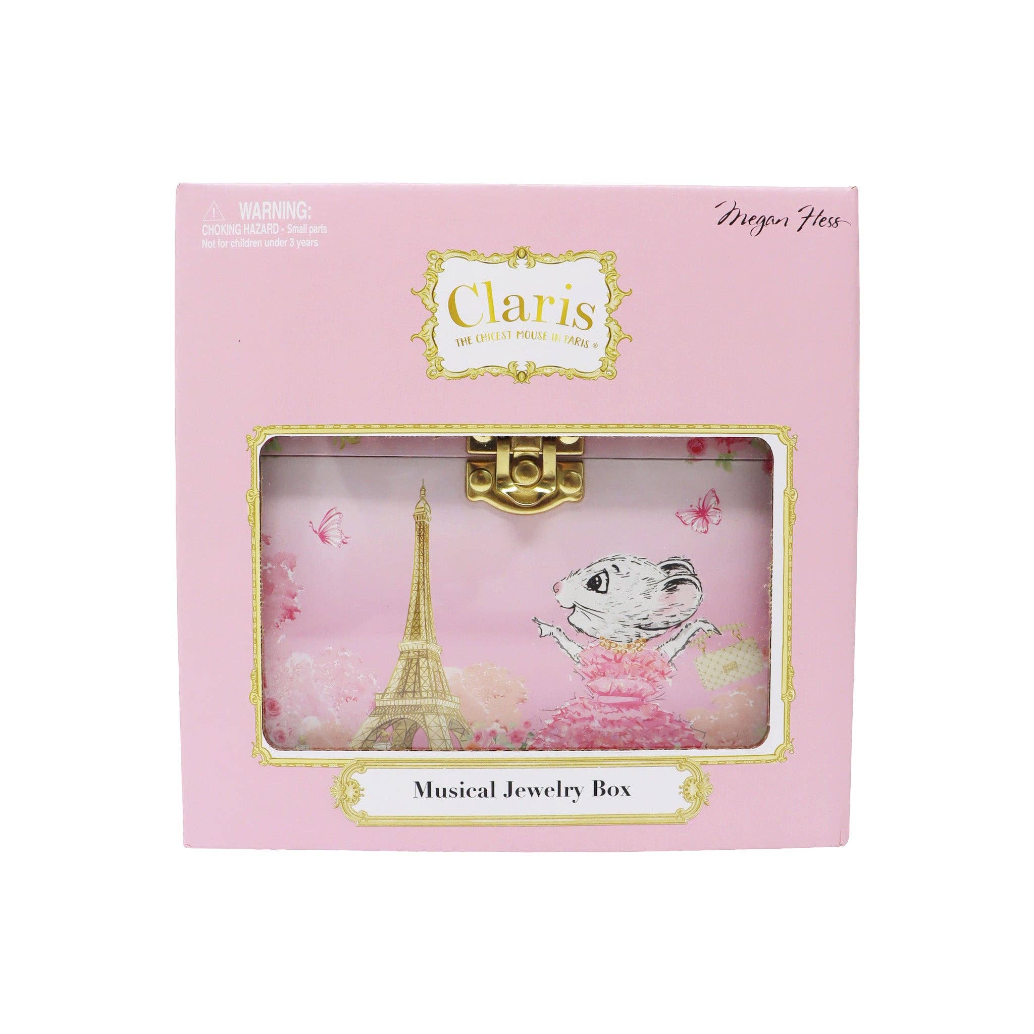 Pink Poppy USA - Wholesale Jewelry Box/Organizer - Kids - Claris The Chicest Mouse in Paris Pearl Musical Jewellery Box | Pack of 112