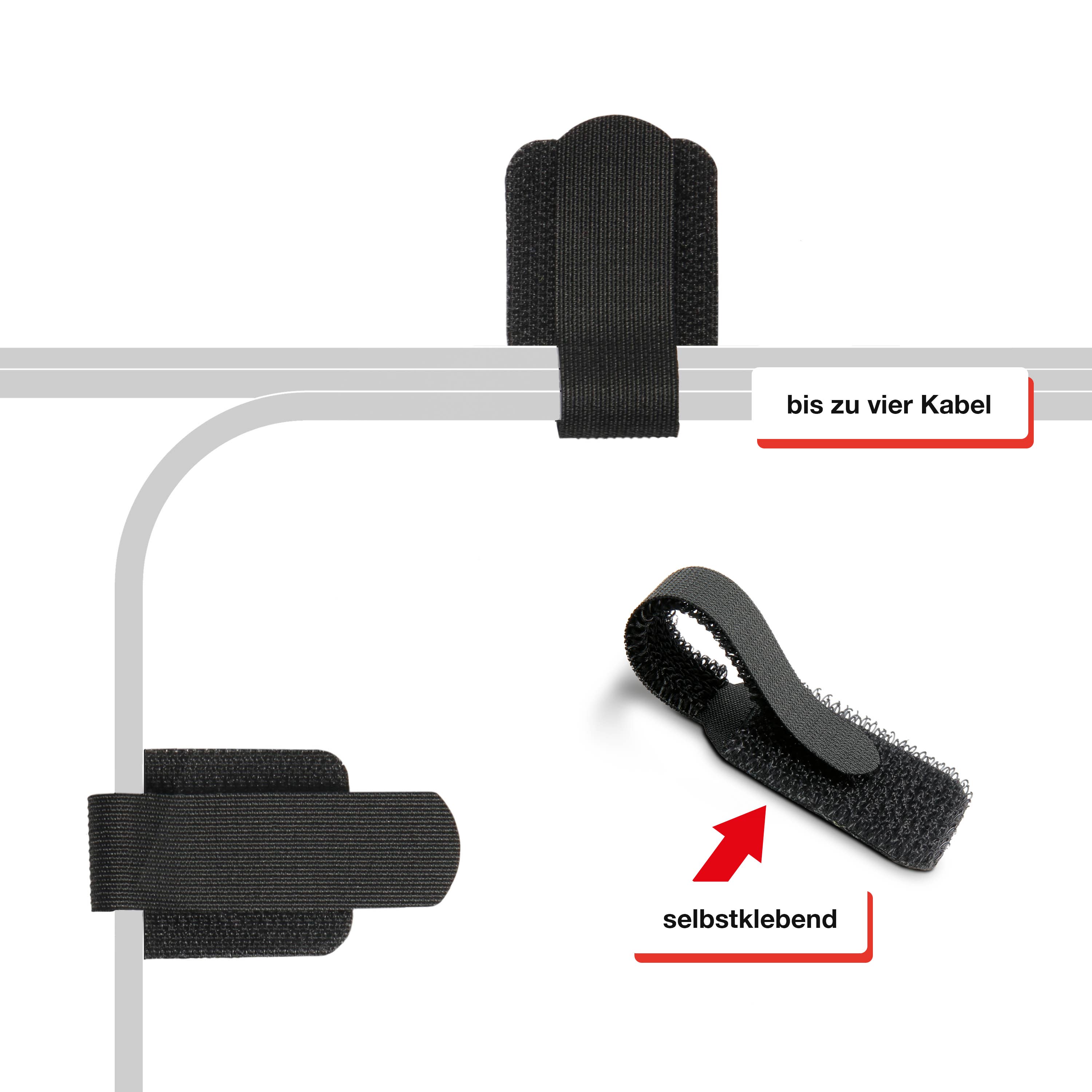 LABEL THE CABLE - Wholesale Cord Holder - LTC WALL STRAPS (50 Pcs - Black)1