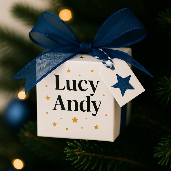 Christmas Gift Box – Silver Sparkle Stud Earrings for wholesale by Lucy Andy Jewellery