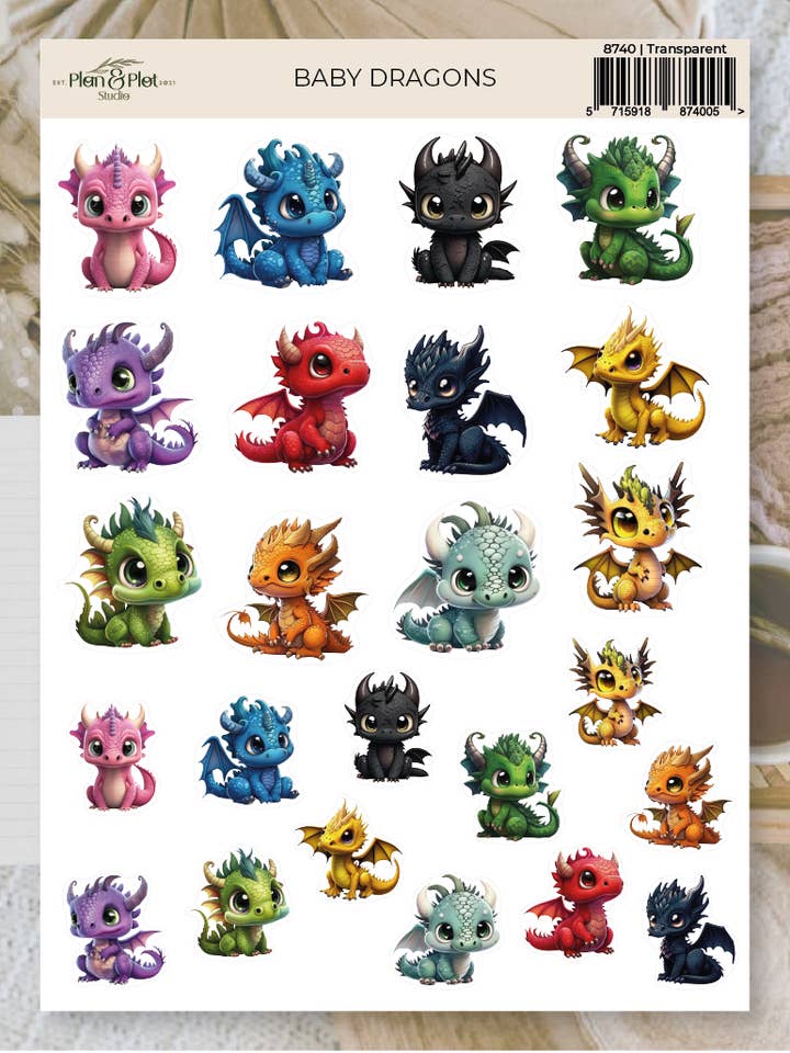 Bebé dragões | Adesivos por atacado de Plan & Plot Studio