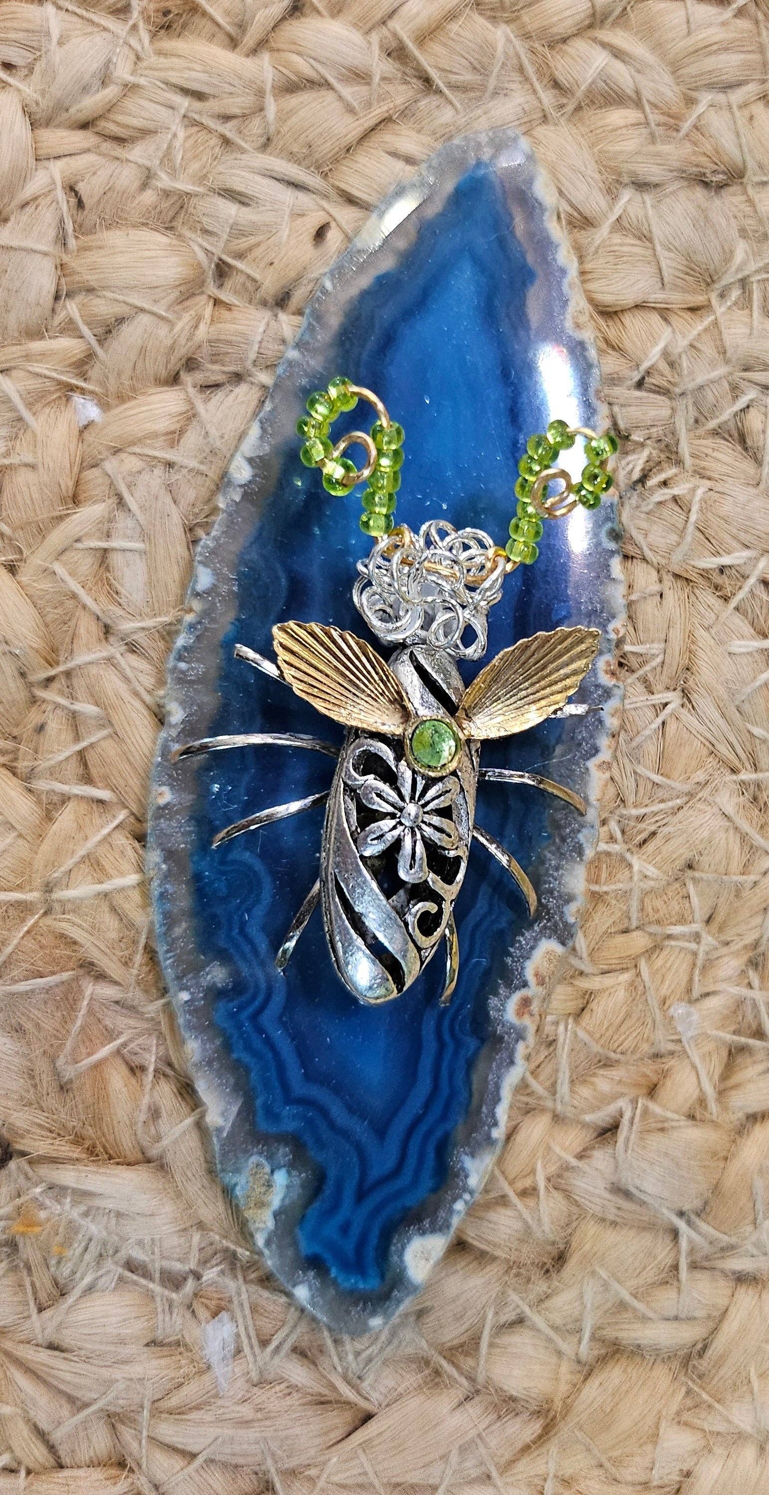 Jungle Relics - Wholesale Sculpture - Jeweled Insect and Creature Art: Small Stone and Bead Sculptures on Semi-Precious Stone5