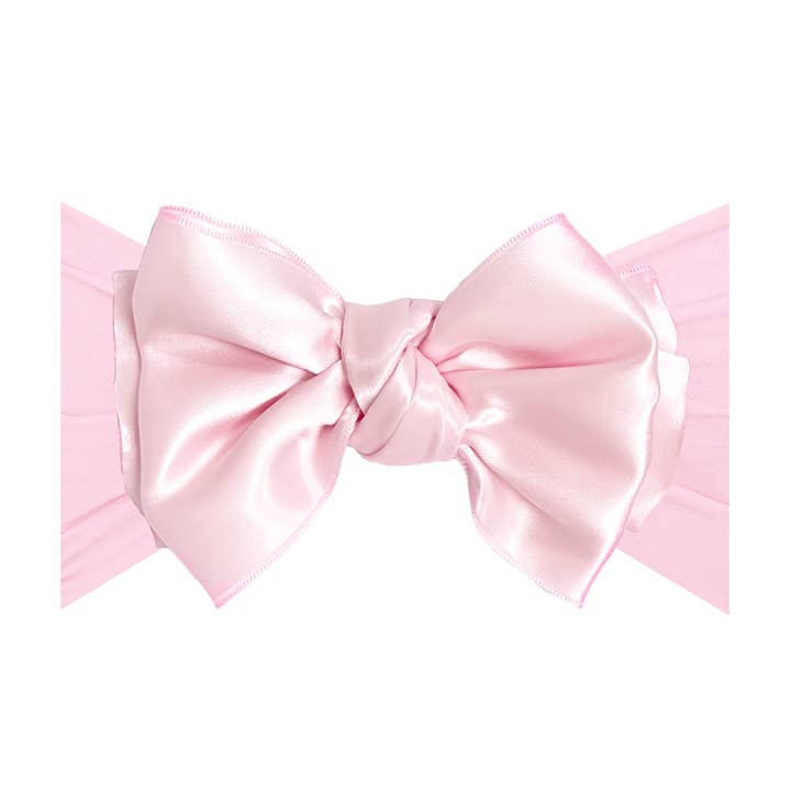 Baby Bling Bows - Wholesale Hair bow – Baby - Baby Bling® Satin FAB® soft nylon headband with satin bow2