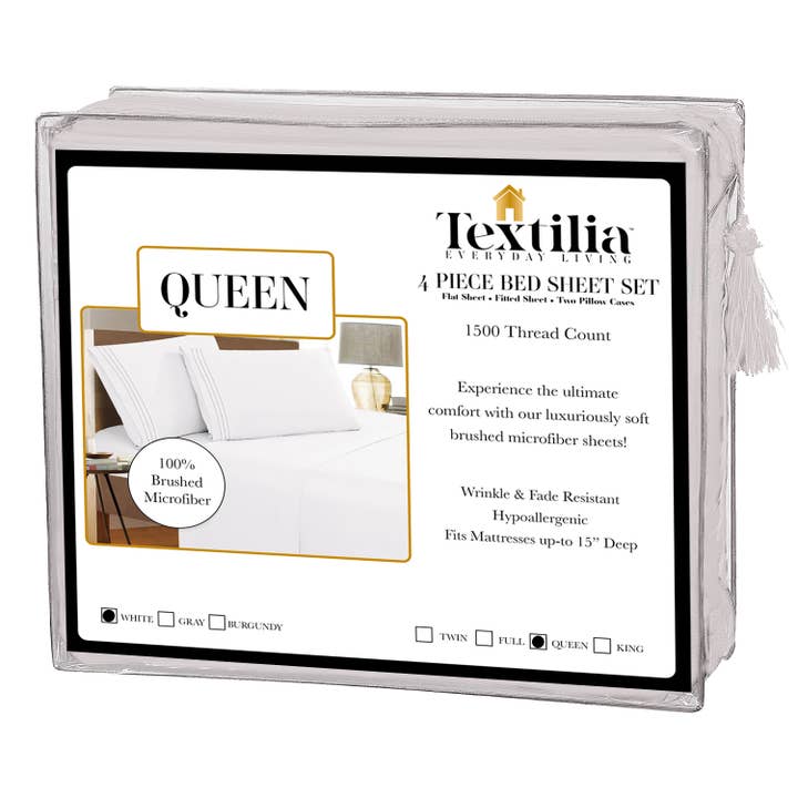 Style Asia - Wholesale Sheet Set - Textilia- 4 Piece Queen Bed Sheet Set