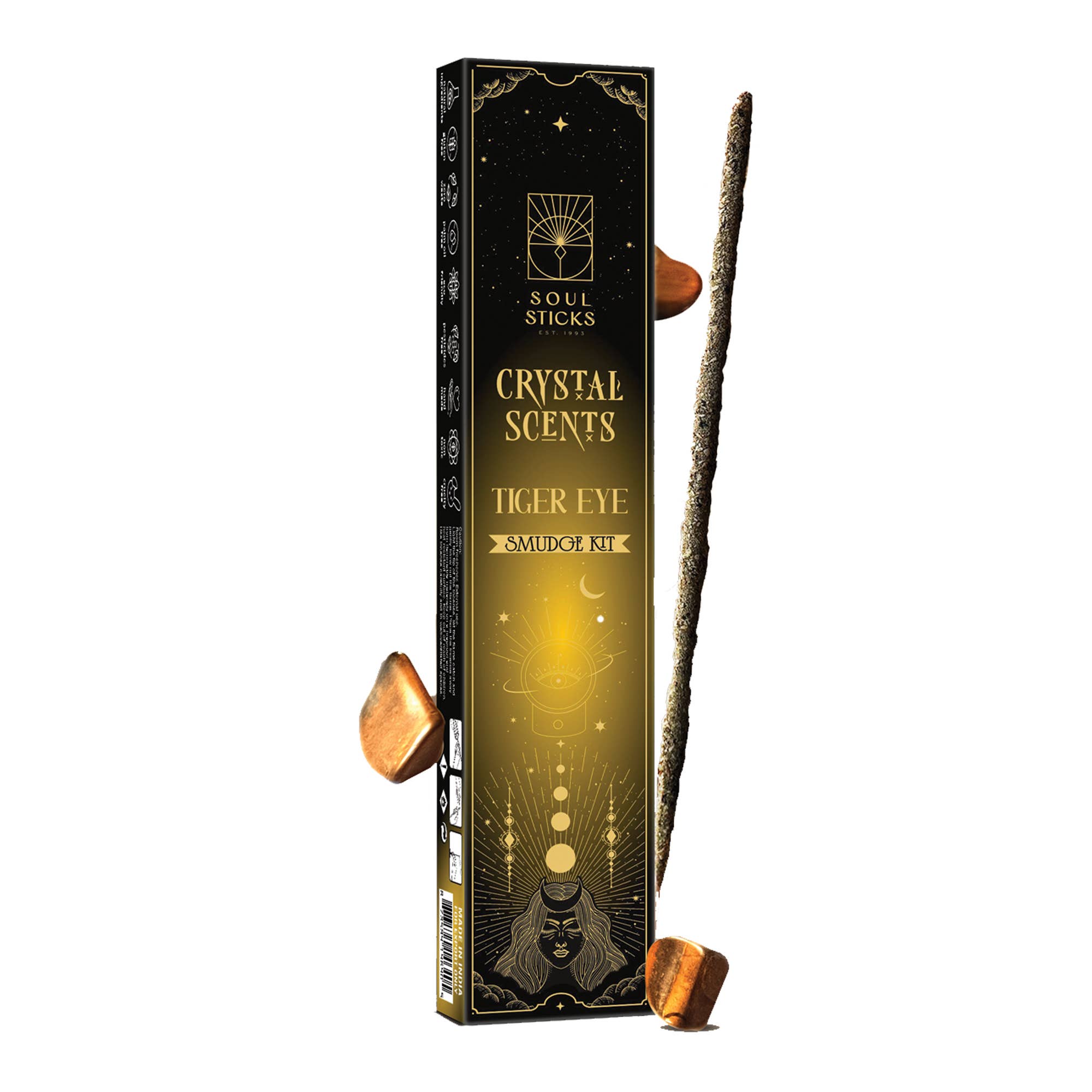 Designs by Deekay Inc. - Wholesale Incense - Tigers Eye Crystal Scents Incense Sticks Smudge Kit0