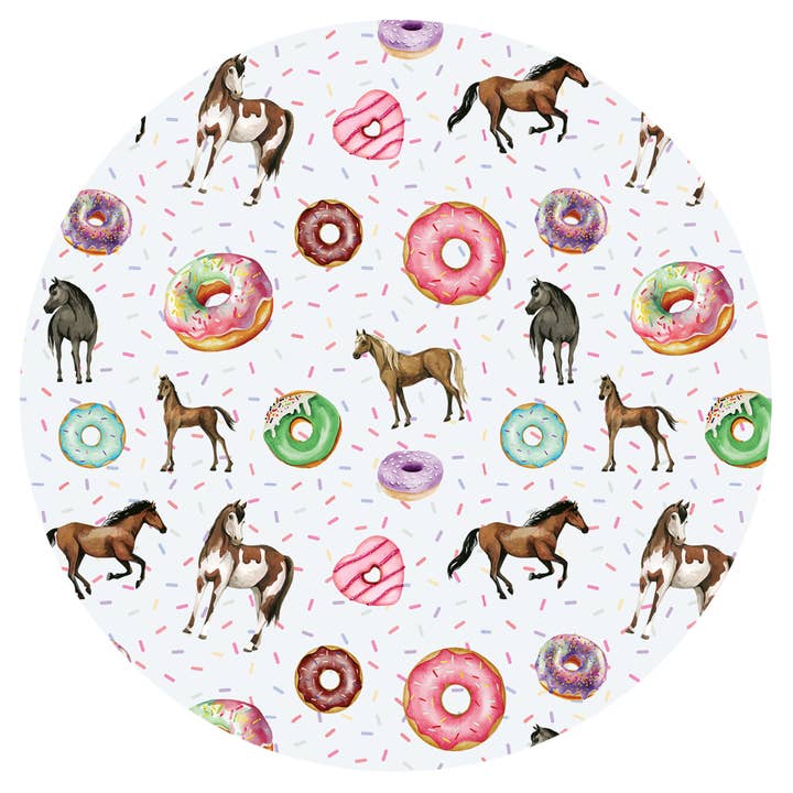 My Fancy Pony - Wholesale Scrunchie - Women's - White Pony Pastries Satin Scrunchie1