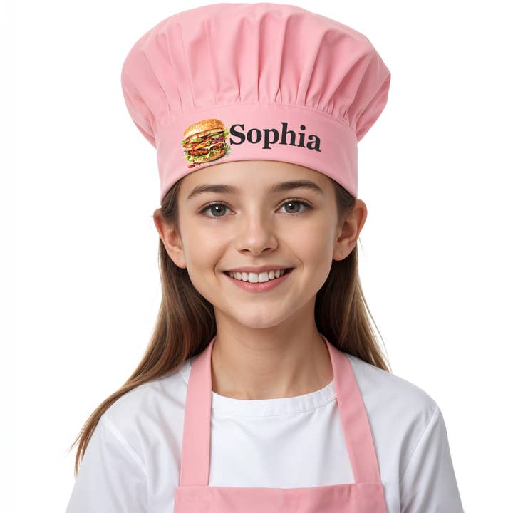 Gradzo - Wholesale Apron – Kids - Personalized Kids Chef Hat - Custom Kitchen Gear - Burger2