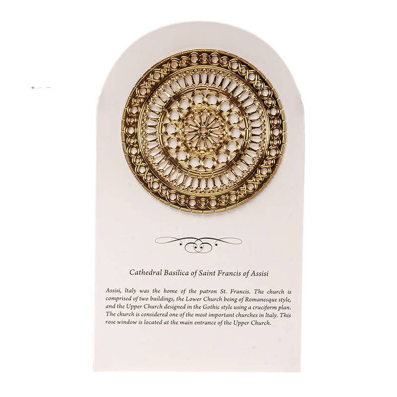 Pacific Trading - Wholesale Ornament - Assisi Cathedral Rose Window Christmas Ornament2